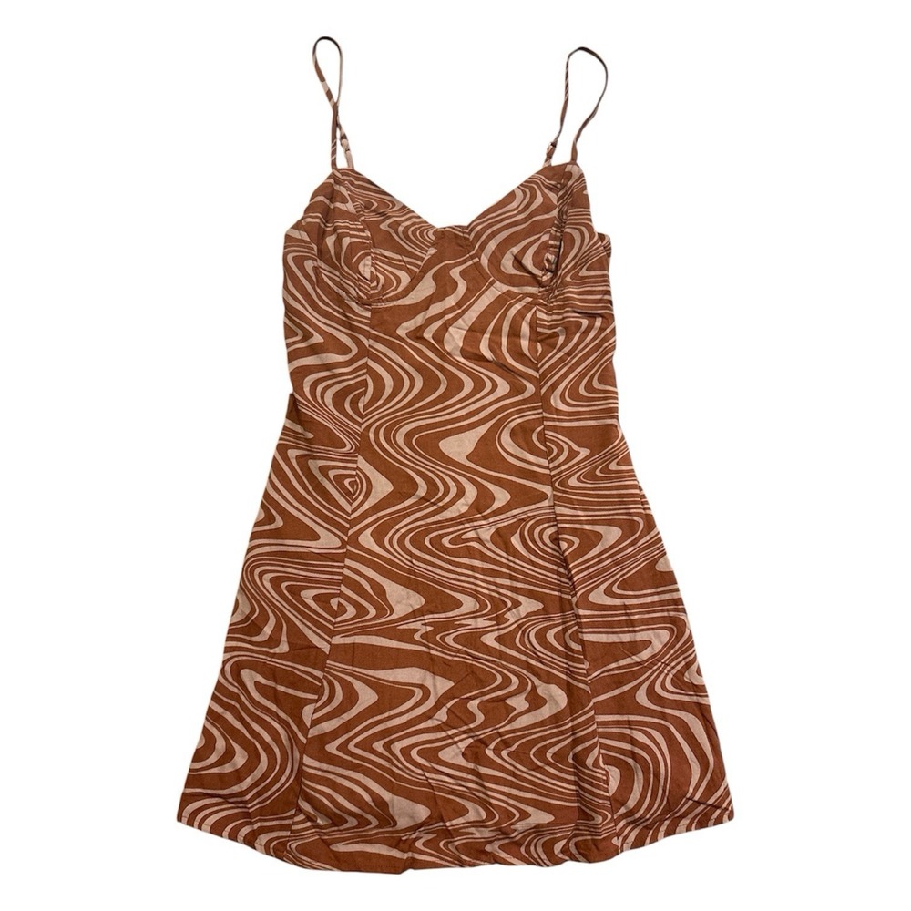 NWT L.A. Hearts by Pacsun Psychedelic Swirl Abstract Groovy Mini Slip Dress XS